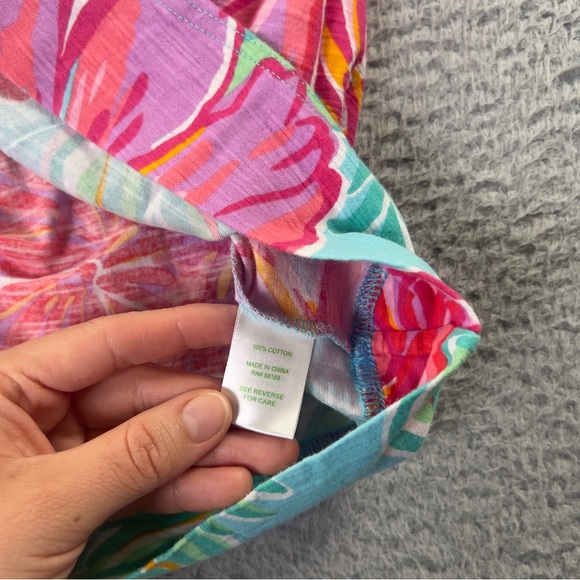 Lilly Pulitzer Dress Womens Small Multicolor Floral Cassie T Shirt Colorfull - Picture 5 of 9